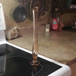 Pink depression glass bud vase